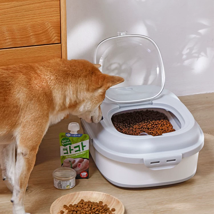 日式折叠米桶猫狗粮用储米箱面粉储粮桶厨房塑料装折叠米桶