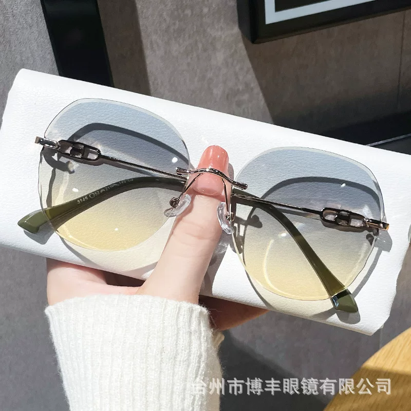Полиуретановые трендовые универсальные солнцезащитные очки, стиль легкой роскоши, защита UV