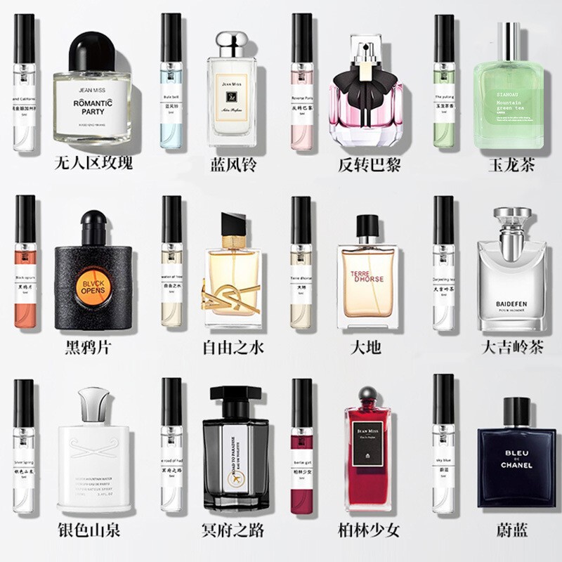 Q-Version Women's Perfume Black Raven Earth No Man's Land Rose Darjeeling Long-Lasting Fragrance for Men and Women Portable Trial Size 5ml