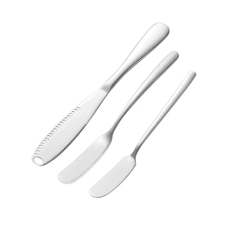 工厂定制奶油抹刀304不锈钢黄油刀芝士牛油刀涂抹果酱面包奶酪刀