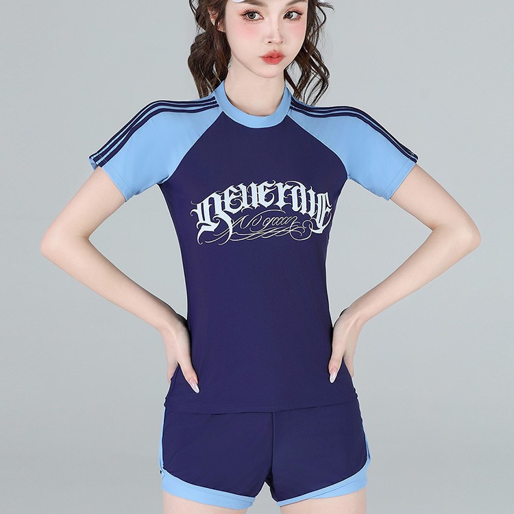 韩国外贸新款分体泳衣女保守遮肚显瘦专业游泳馆专用泡温泉女