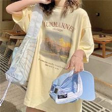 盐系棉质短袖t恤女学生宽松百搭气质炸街法式小众上衣女2025夏ins