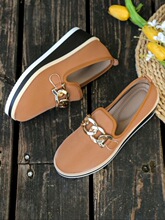 D 97521 Chain Comfortable Black Loafers ������ɫ�ָ�Ь