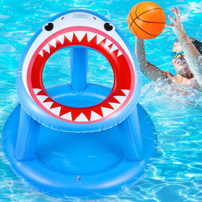 Трансграничные поставки воды надувной акулы баскетбольный каркас Крытый открытый детский пляж бассейн для взрослых Игрушки