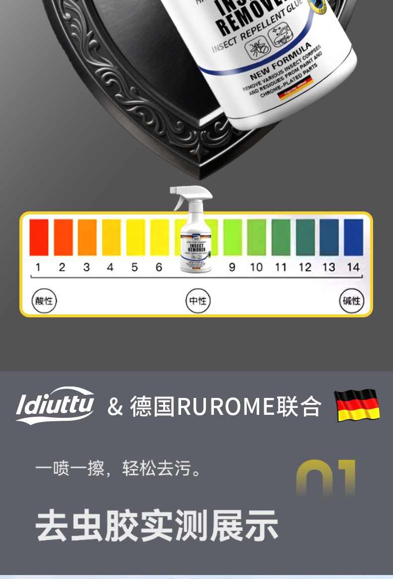 Ldiuttu Insect Glue and Tree Sap Cleaner, Bird Droppings Resin Remover, Stain Remover, Insect Glue and Tree Sap Remover