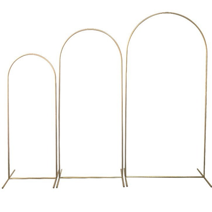 Nueva división transfronteriza hierro forjado oro 150180200 boda arco de tres piezas set escenario guía de fondo decoración