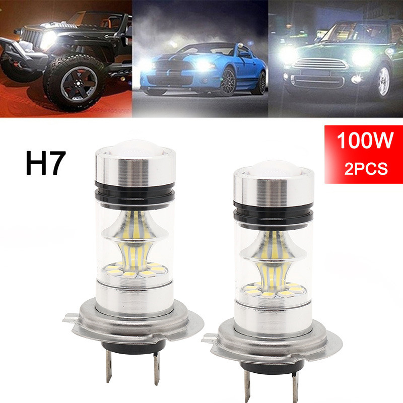 Lámpara de niebla delantera del automóvil LED de alta potencia H4 H7 9005 2835 12LED 100W