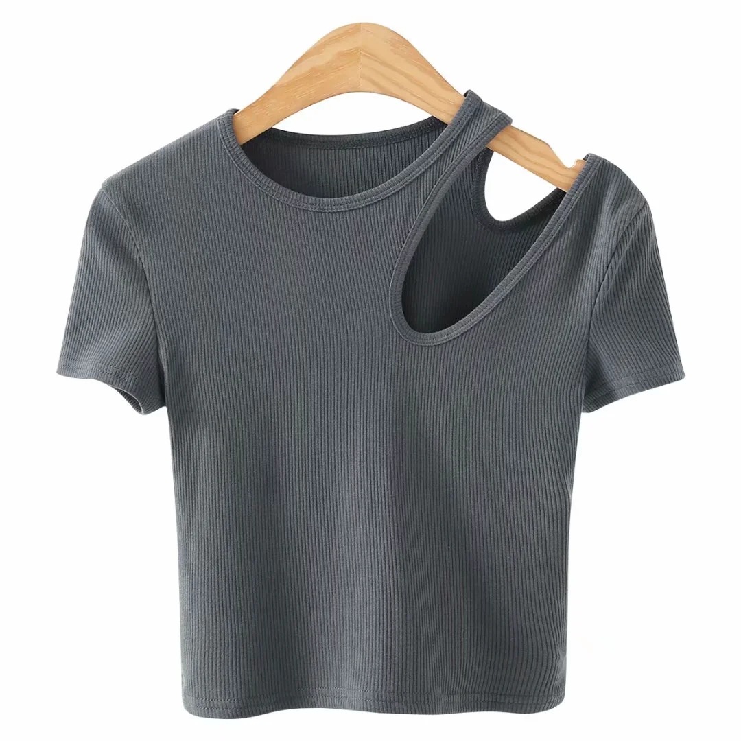 Solid color cut out top NSHS46725