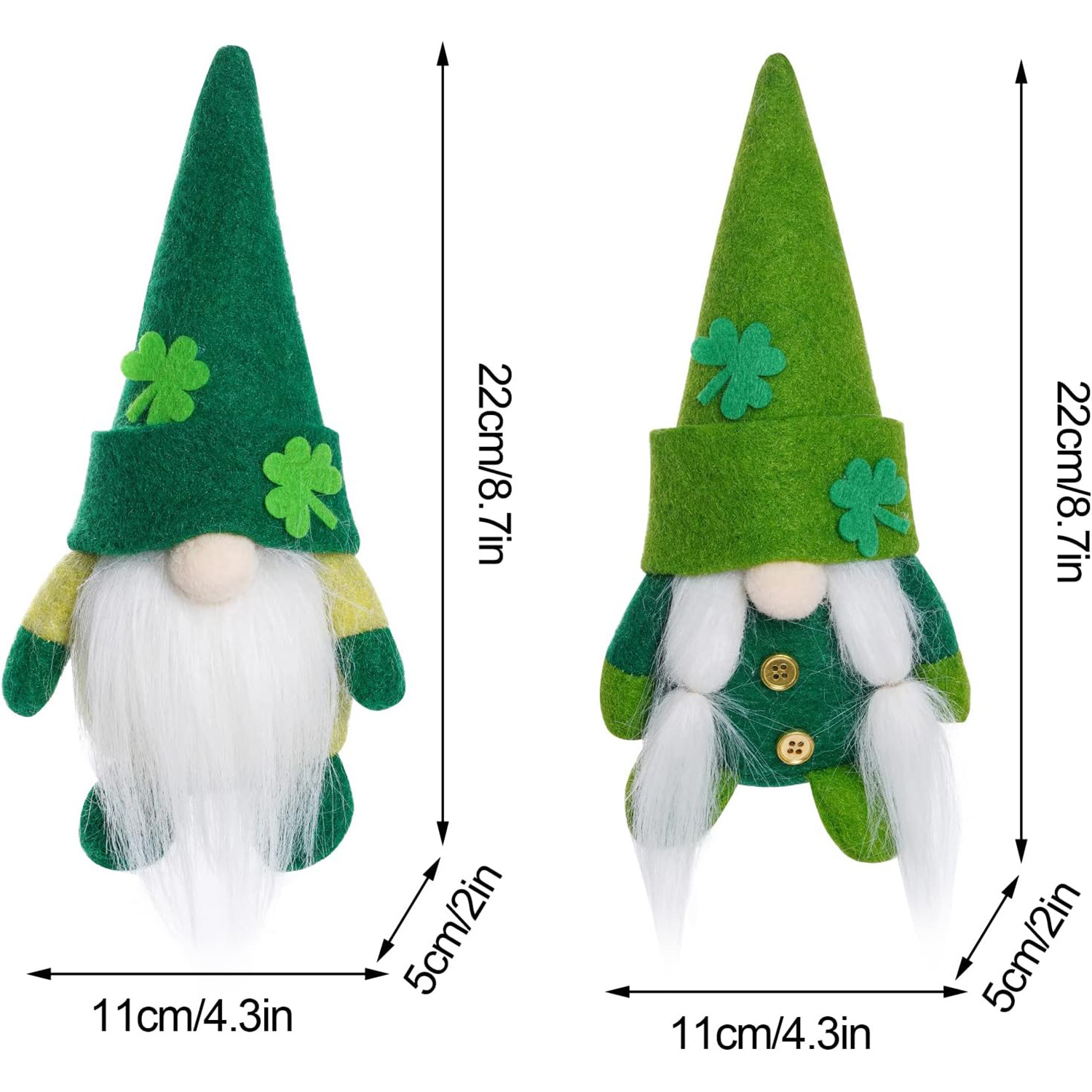 Día de San Patricio muñeca sin rostro decoración muñeca irlandesa día trébol Rudolf tema Fiesta Decoración