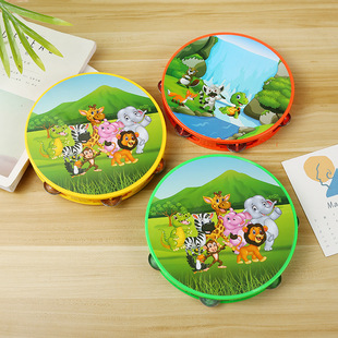 Factory Direct medium tambourine small rocking drum children dance toys infant baby music educational development