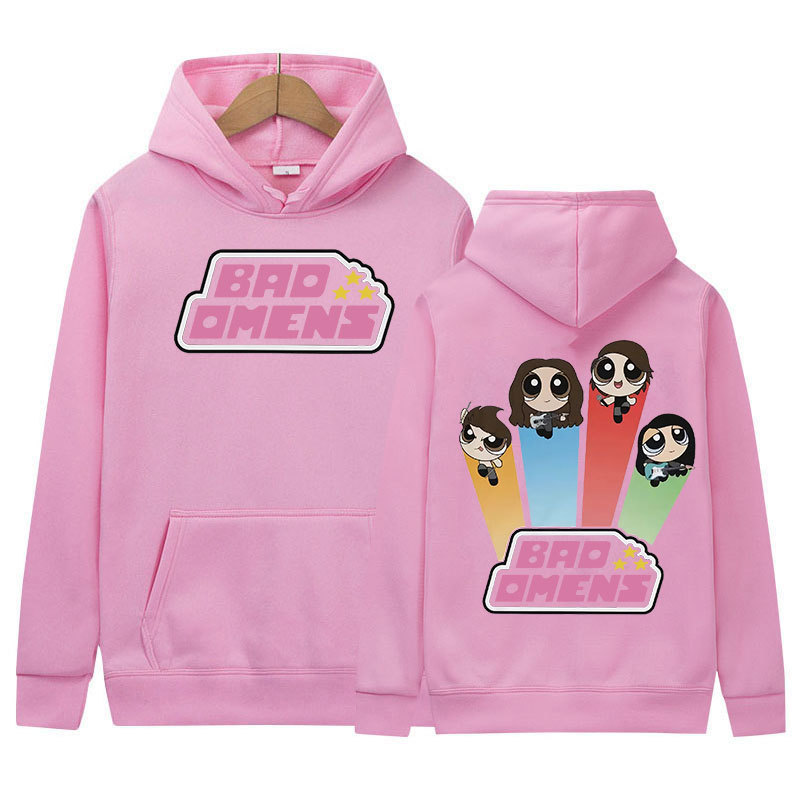 Suéter con estampado de niña voladora de mala señal linda sudadera casual de manga larga de moda para hombres y mujeres kawaii