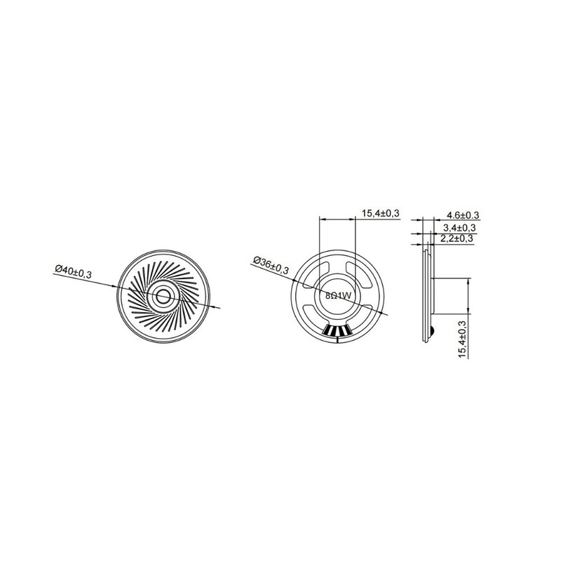 40鉄殻本体スピーカー玩具スピーカー8ユーロ0.5ワット電気自動車セキュリティ入退室消防警報マイクスピーカー|undefined