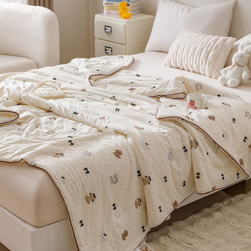 A類母子級大豆繊維ニット綿夏涼しさは夏の子供の薄い布団家庭用エアコンを洗うことができる