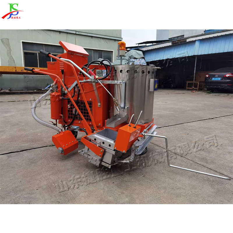 Máquina de marcado de fusión en caliente de empuje manual Máquina de marcado de carreteras pequeñas Estacionamiento comunitario Equipo de marcado de patio de la escuela