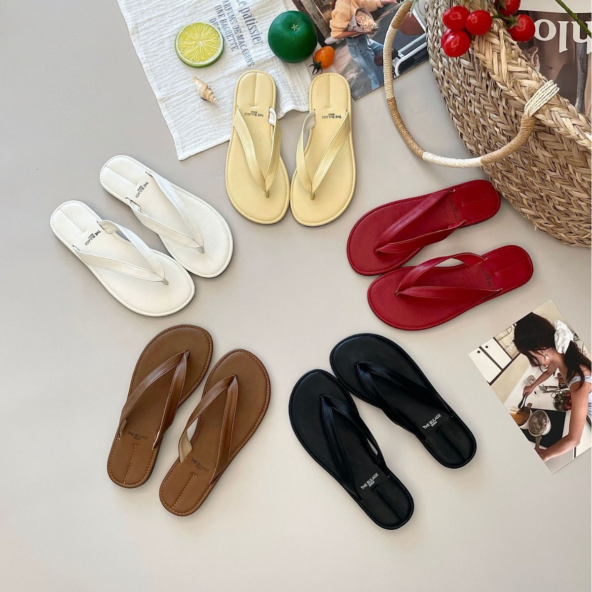 160-33~여성용 플랫 프렌치 슬리퍼, 아우터용 신발, 2025년 여름 신작 비치 샌들