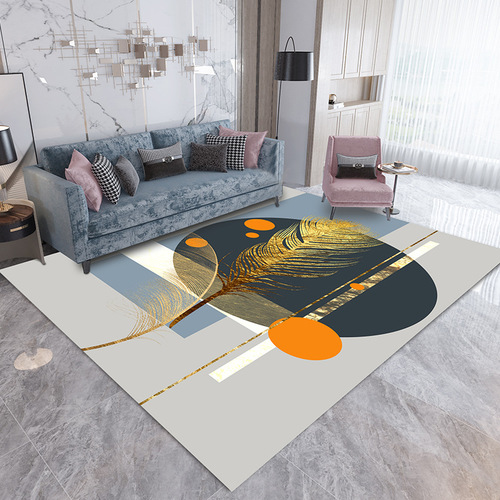 Nordic Abstract Art Living Room Rug Home Decor Light Luxury Geometric Pattern Bedroom Bedside Runner Simple Coffee Table Mat