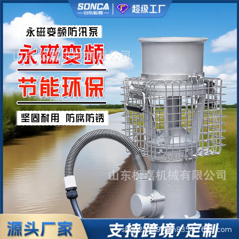 Bomba sumergible portátil de imán permanente, bomba sumergible para aguas residuales de drenaje de emergencia de gran flujo, bomba de control de inundaciones de alta elevación, bomba de acero inoxidable