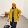 两面穿圆领大码宽松棉服