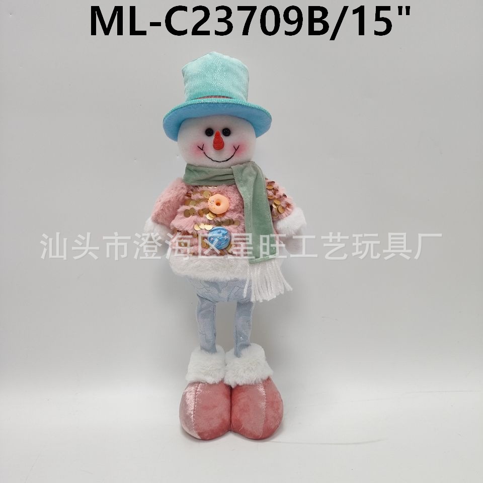 Muñeca de Navidad personalizada Macaron Santa Claus muñeco de nieve decoración de muñecas decoraciones de ventana de vacaciones al por mayor