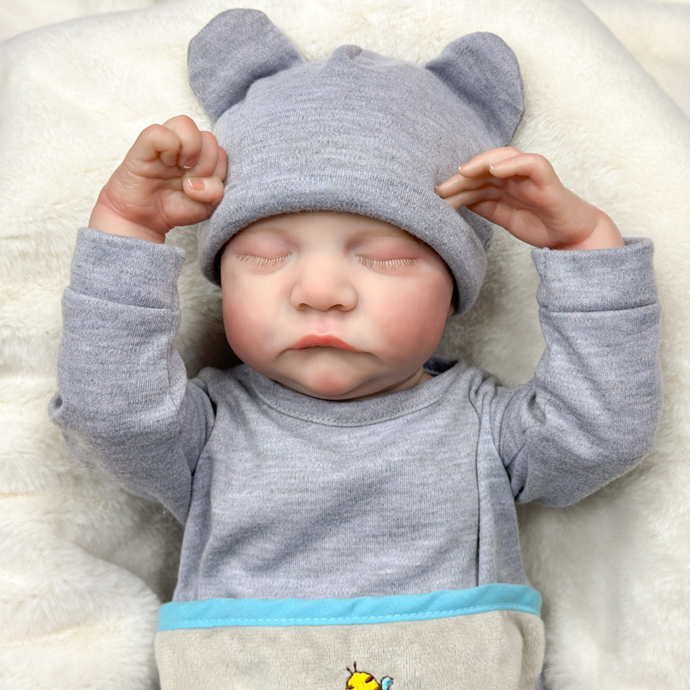 17 pulgadas Levi renacer simulación bebé muñeca suave muñeca de vinilo se puede utilizar para la educación temprana del bebé