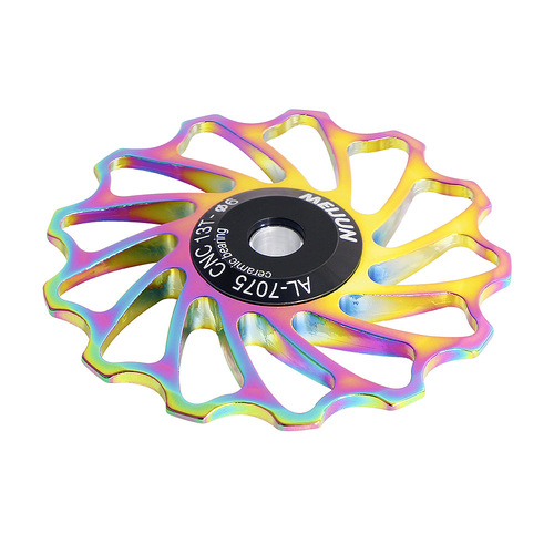 Mountain bike ceramic rear derailleur guide wheel 11T gear transmission aluminum alloy high hardness bearing bearing tension wheel