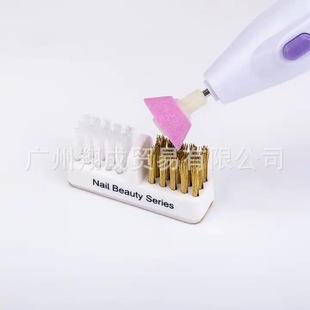 Nail art dual-purpose cleaning copper brush nail art electric sander nail removal grinding head dust cleaning copper wire brush nylon brush