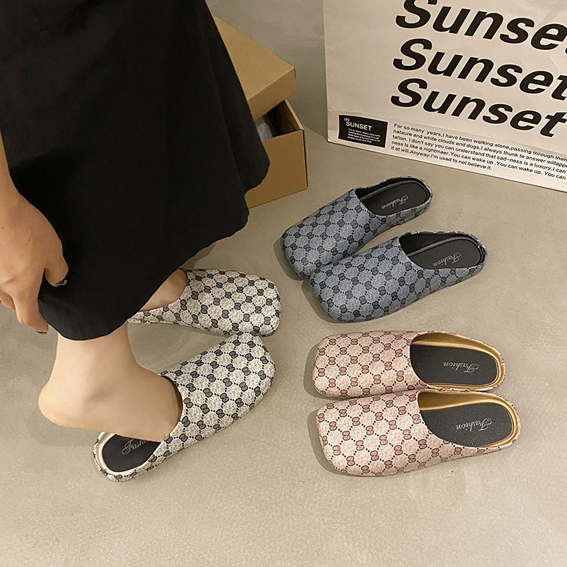 2025 новые трансграничные дамы Баотоу половина тапочек на улице