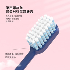 Spiral Brush bristle gum soft hair toothbrush 3 pieces crystal box set supermarket soft hair toothbrush wholesale manufacturer