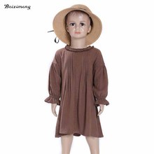 欧美儿童连衣裙a类6岁大码春秋夏款纯棉高级感白色公主洋气海边