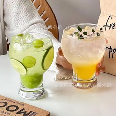 高颜值网红玻璃杯牛奶杯子女可爱小熊果汁冷饮喝水杯家用啤酒杯