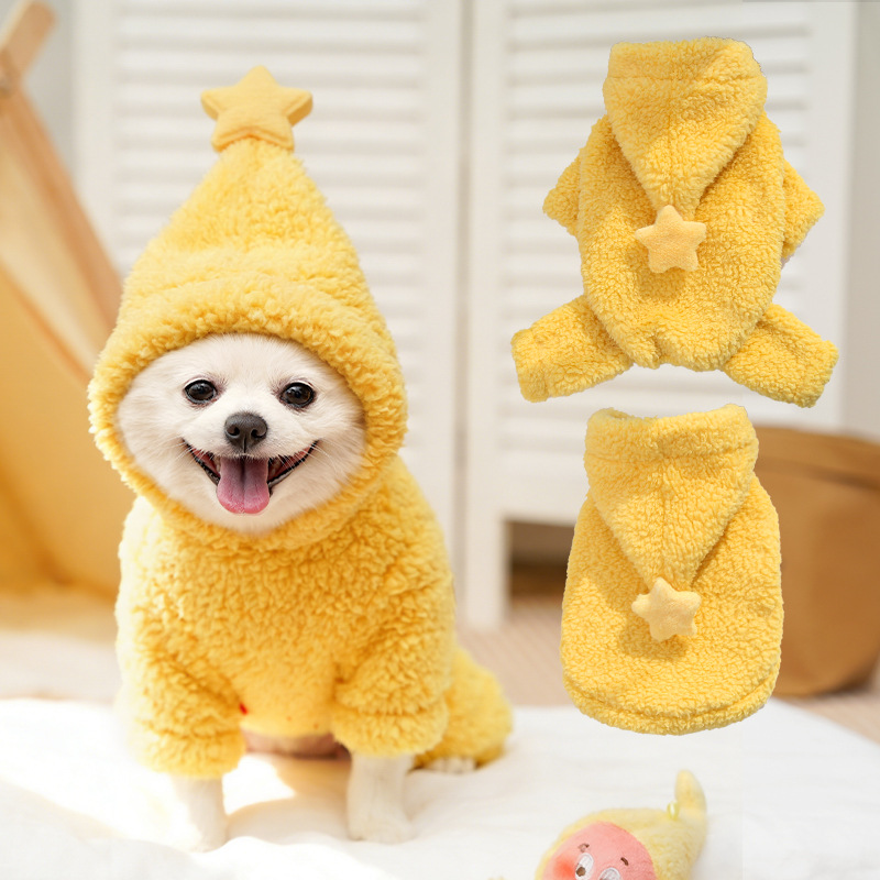 Star Prince mascotas con capuzas más gruesas otoño y invierno perros gatos chalecos hogares pijamas artículos que osos Bo Mei