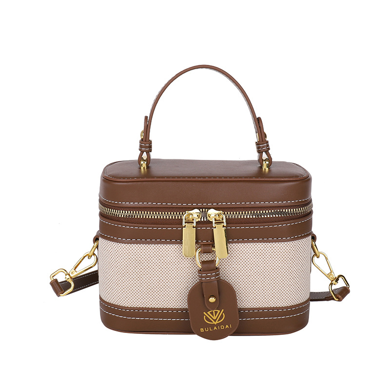 Xiaoxiangfeng caja de mano pequeña bolsa cuadrada damas nuevo retro cross-border color empalme universal mochila de hombro