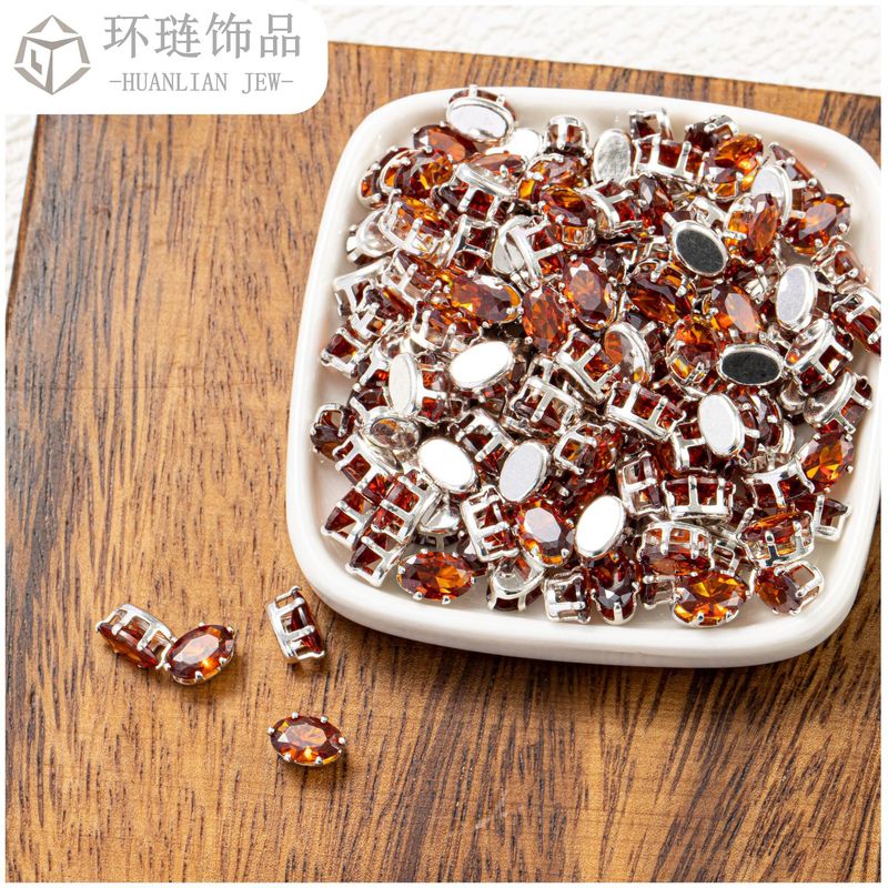 【椭圆锆石爪钻】闪亮锆石保色diy手工材料手链饰品配件体验装|undefined