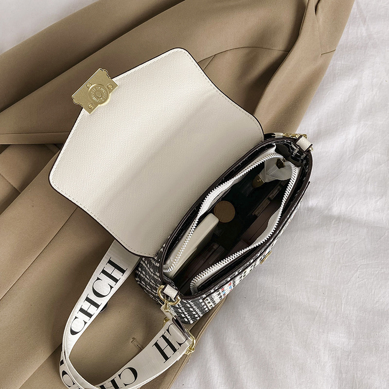 Bolso de hombro transfronterizo para mujer nuevo bolso de moda de gran capacidad con sentido premium retro clásico con letras impresas