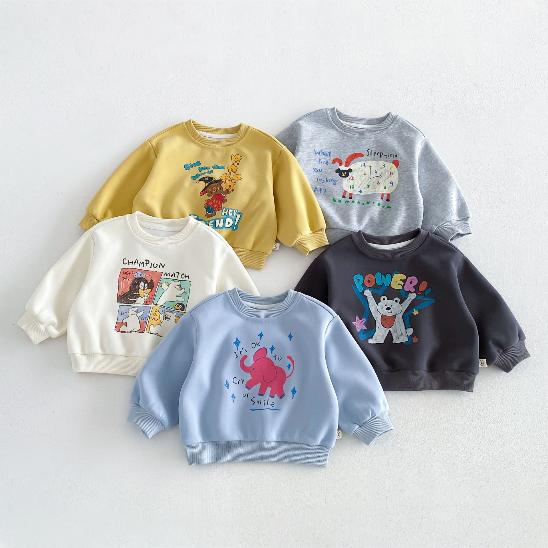 [No Returns or Exchanges] Boys' Cartoon Print Sweatshirt 2026 New Autumn Letter Pullover Zqy6169
