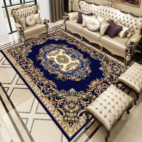 Light Luxury Vintage European-Style Living Room Full-Size Rug & Floor Mat – Stylish Hotel & Lounge Area Carpet, Perfect for Home Use with Seamless Design