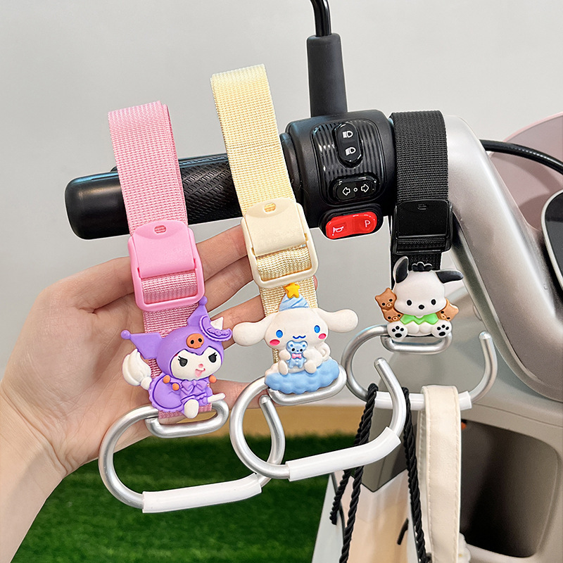 クレヨンしんちゃん電気自動車フックフロントユニバーサルかわいい漫画バッテリー車強力な耐荷重バッグフック|undefined