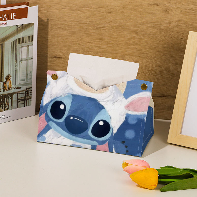 Caja de tejido de puntada hogar sala de estar servilleta coche cuero luz caja de almacenamiento de tejido de lujo caja de tejido de dibujos animados