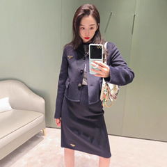 南油女装批发2025秋新款双面穿毛呢子翻领西装女羊绒休闲短款外套
