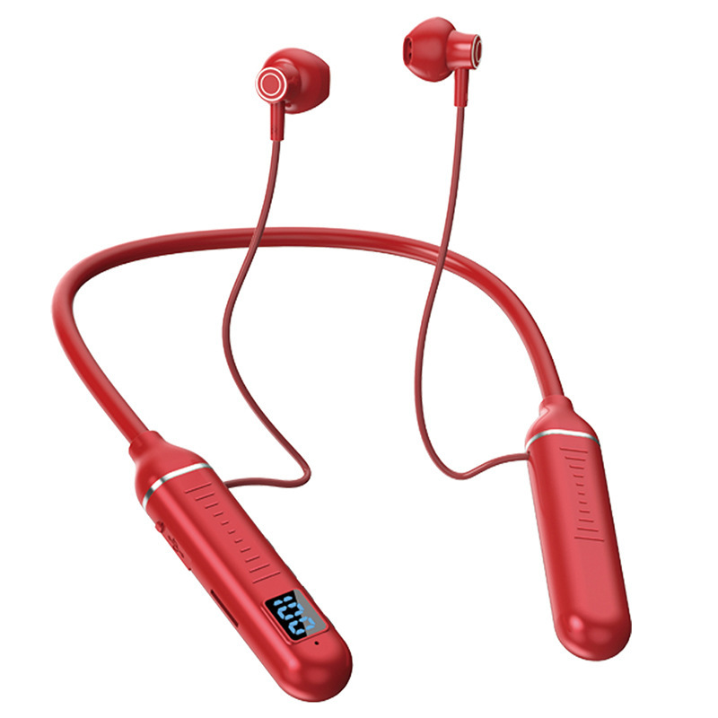 スポーツゲームノイズリダクション首掛けワイヤレスBluetoothヘッドセット超長バッテリー寿命首掛けイヤホンAppleおよびAndroidユニバーサルに適しています|undefined
