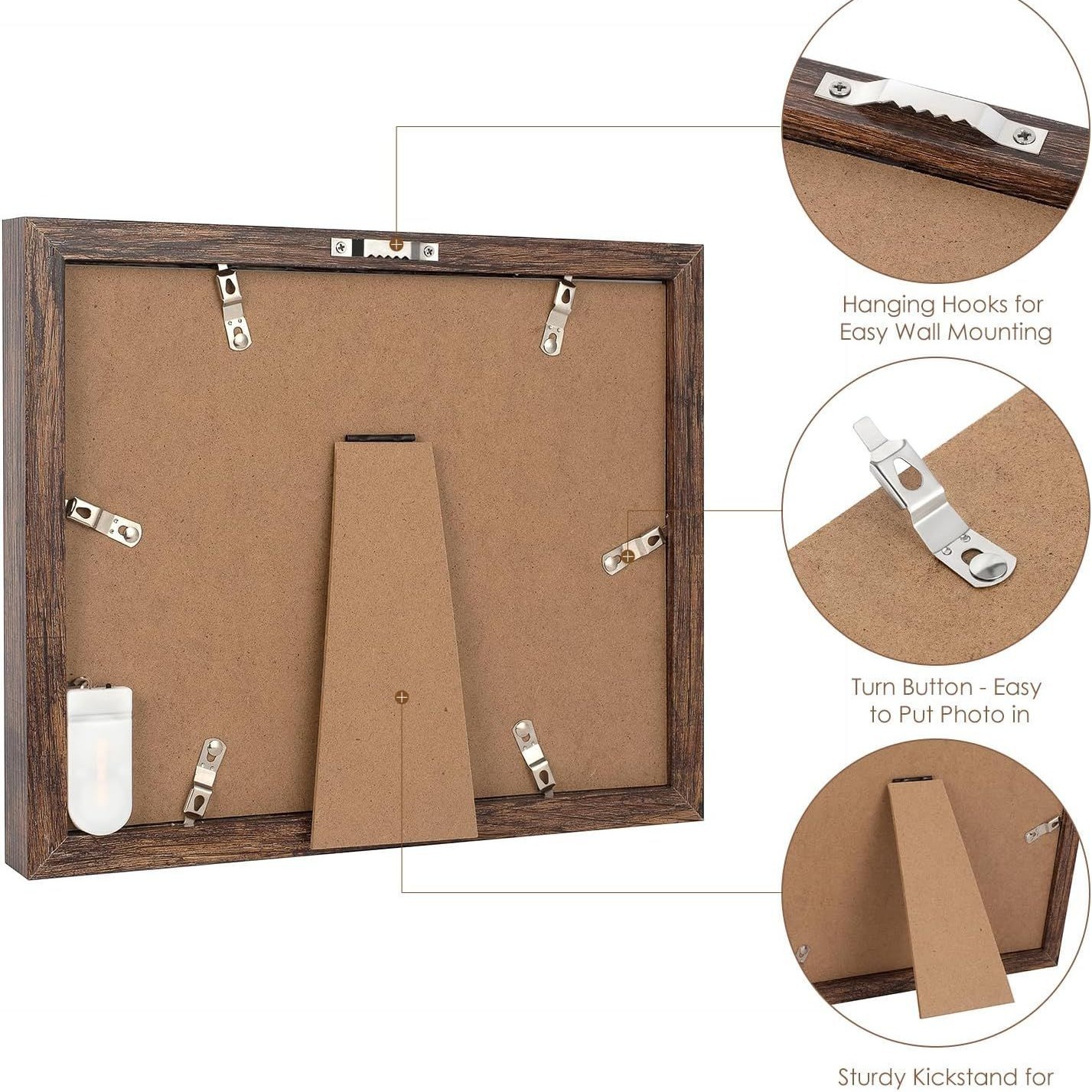 Creativo luminoso de madera para mascotas marco de fotos conmemorativo gato perro Mesa conmemorativa marco de fotos