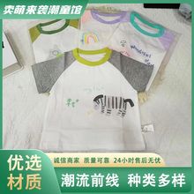 男女童韩版休闲短袖t夏新品卡通韩版插肩袖圆领凉t薄