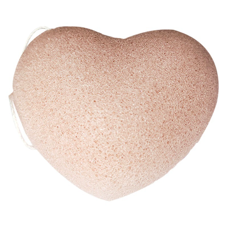 Konjac Мытье лица в форме сердца Шариковая губка Konjac в форме сердца Рожица Глубокое очищение пор Очищение Нежные ленивые люди