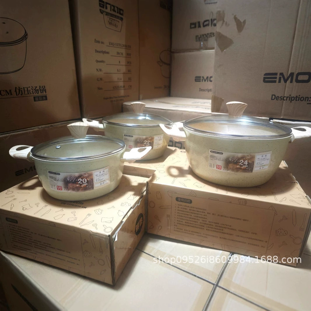 Завод EMOOJOO напрямую предоставляет мясной супник Mai Fai Shi Shuangtou, сковорода без пригорания, домашняя похлебка, индукционная плита природный газ