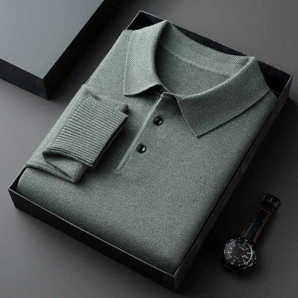 men's demi-season woolen long-sleeve