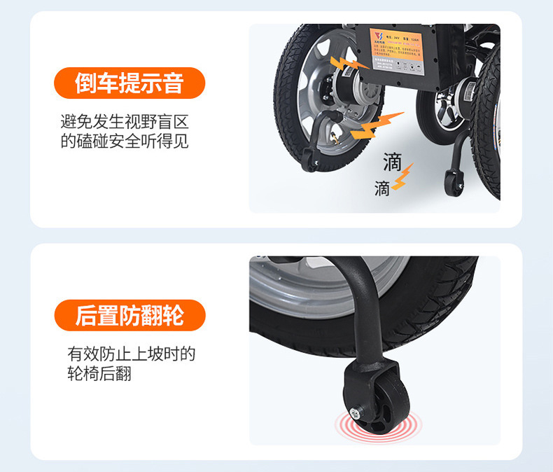 Yingkang Electric Wheelchair, Foldableing Lightweight Scooter for Disabled People and the Elderly, Intelligent Fully Automatic Four-Wheel Scooter