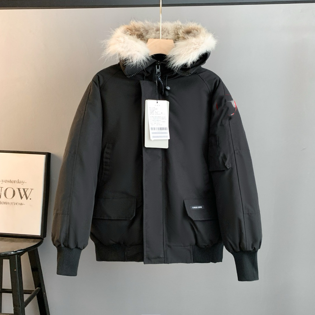 Goose 01 model, high-end couple's parka with large pockets, thickened hooded windproof and warm outerwear for men and women