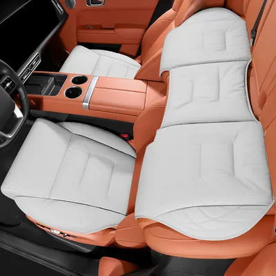 Seat cushion, seat cover: Rapid, Fabia, All-Season Universal - fully-enclosed-memory-foam-seat-cushion-starlight-white-3-pieces-in-front-and-back-rows