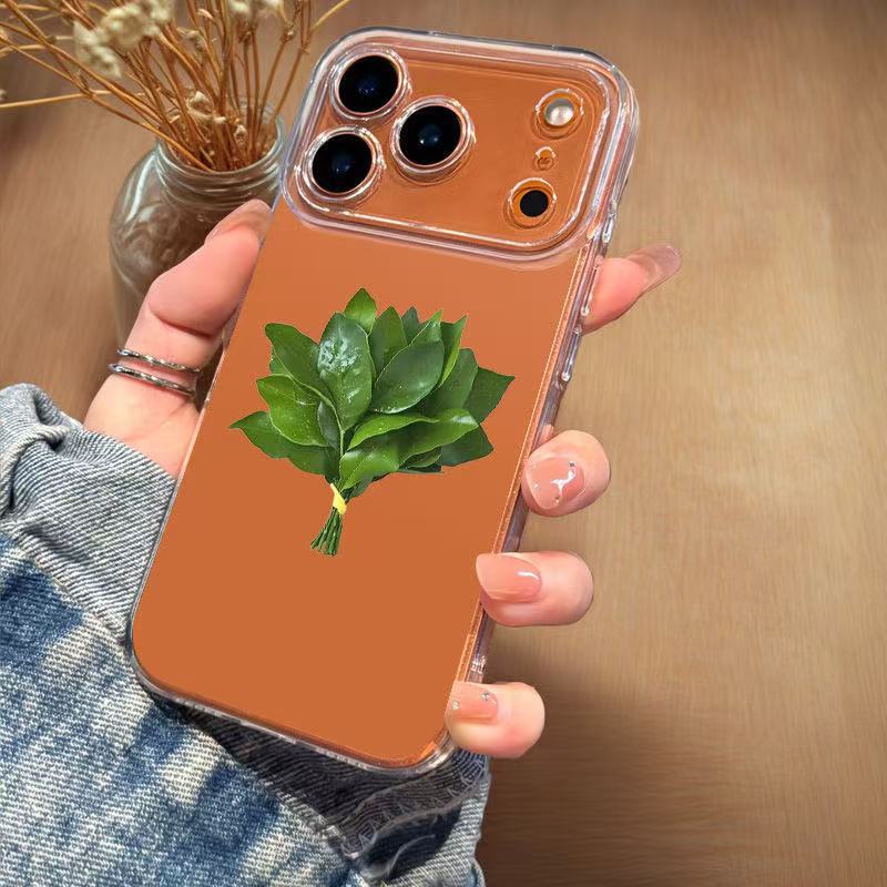 Celebrity Style Grapefruit Leaf Compatible With IPhone 16 Max Xiaomi 15 Pro Huawei P70 Phone Case_voghion.com