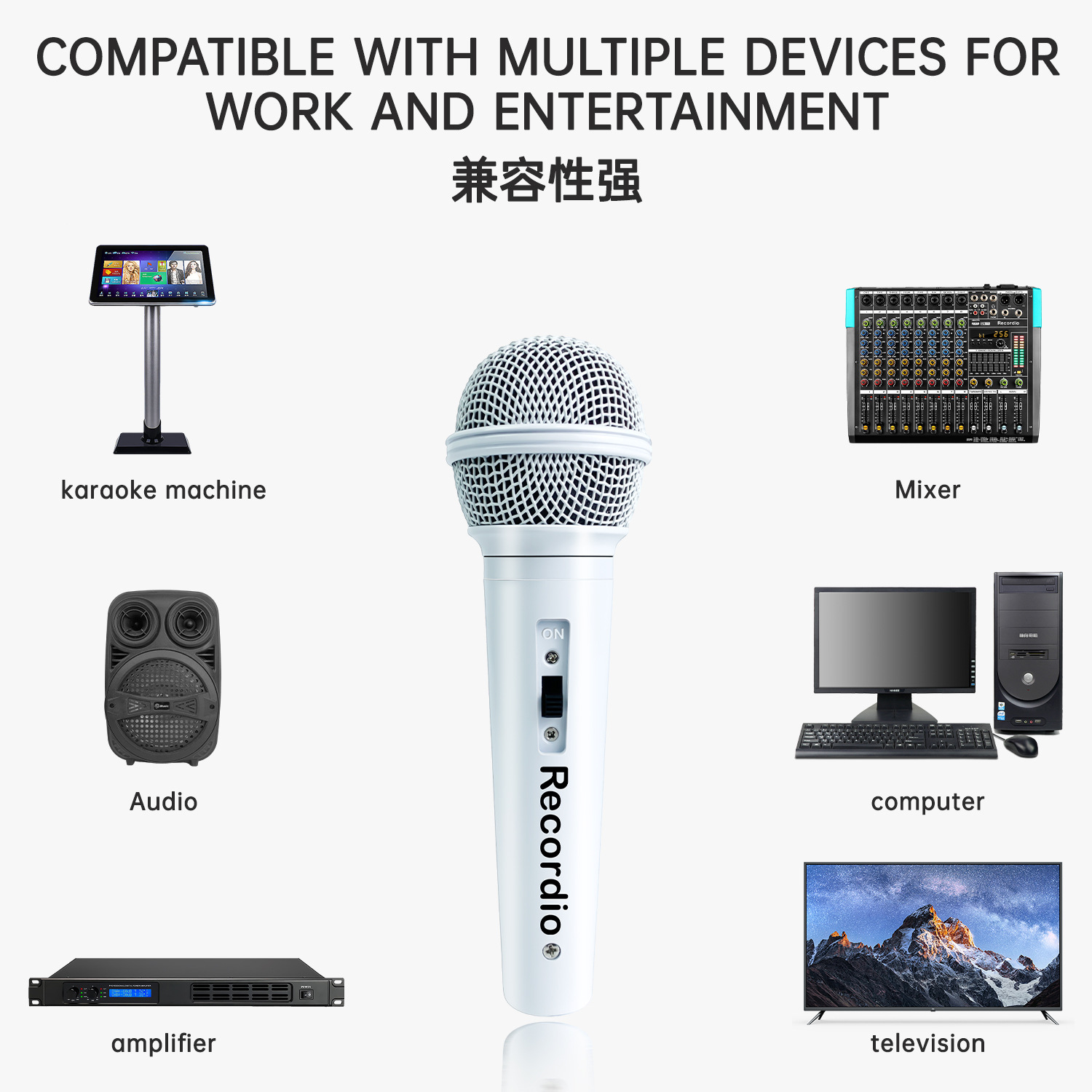 卡拉OK動圈麥克風有線話筒家用K歌唱歌帶線連接音響話筒廠家
